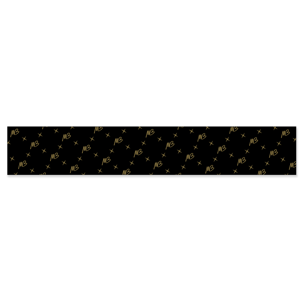 Initials Black and Gold Woven Scarf