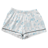 Women's White MB Pajama Shorts