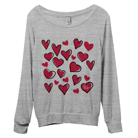 Floating Hearts Ladies Pullover