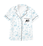 Women's White MB Pajama Top & Shorts Bundle